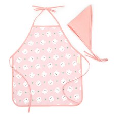 semoms 兒童滾邊圍裙+頭巾套組