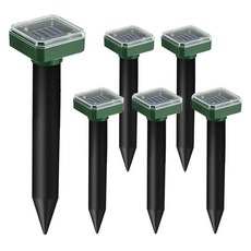 21C Trend 強效超音波太陽能動物驅趕器 黑色, 6個, 1入