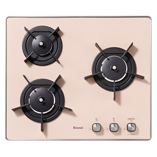 린나이 빌트인 컬러 가스레인지 3구 건전지교체형 피치핑크 고객직접설치, RBR-PF3041PD, LNG