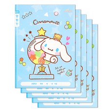 핑크망고 산리오 초등노트 넓은칸 알림장, 시나모롤, 5개