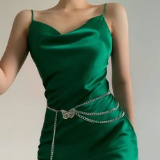 페이퍼먼츠 골드플라이 태슬 체인 허리 벨트 23437