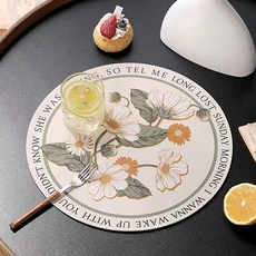 식탁 테이블 가죽 방수 패드, 스타일6, 1개, 33 x 33 cm