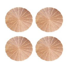 하이어데코 고급 원형 테이블 매트, 로즈골드, 4개, 지름 38cm