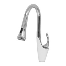 NEEVE 廚房天鵝頸水槽側面蛇管水龍頭 白色, 1個