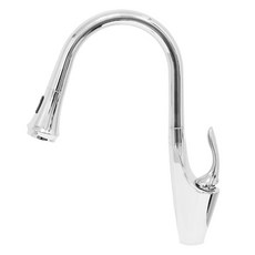 NEEVE 廚房鵝頸側面蛇管單孔水槽水龍頭 鍍鉻, 1個