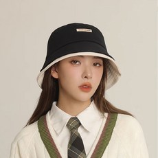 페이퍼먼츠 투톤 레터링 버킷햇 23424