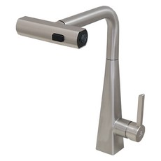 3WAY 優質不鏽鋼鵝頸方形單孔廚房水槽水龍頭 SUS-304, 1個