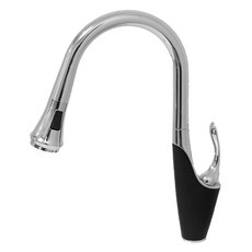 NEEVE 廚房鵝頸側面蛇管水槽水龍頭 黑色, 1個