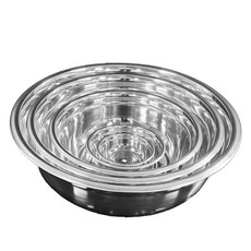 STS 304 不鏽鋼攪拌盆 24cm + 26cm + 35cm + 48cm + 53cm 套組, 攪拌盆 5件組, 1套