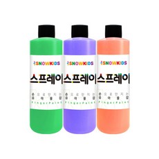 SNOWKIDS 噴霧顏料B組補充包, 3色, 250ml