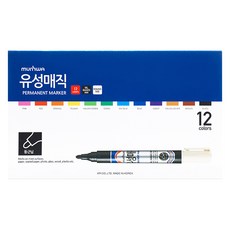 문화연필 유성매직 세트, 1세트, 12색