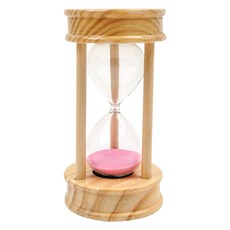 POPO FANCY 計時原木沙漏 5分鐘, 1個, 粉紅色