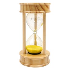 포포팬시 타이밍 원목 모래시계 5분, 옐로우, 1개