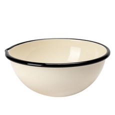EJIRY Lemo 琺瑯攪拌碗 奶油象牙白 1.24L, 1個, 單品