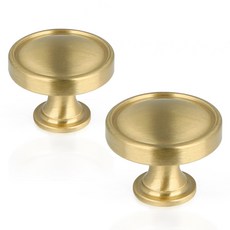 MONESPACE 硬幣黃銅單孔家具把手, 2個