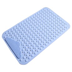 Musikine 吸盤式日常浴室防滑墊 70 x 40cm, 藍色, 1個