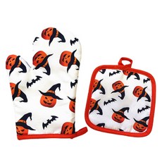 Maket Gamseong 廚房萬聖節杯墊 + 手套套裝, 南瓜幽靈, 1套