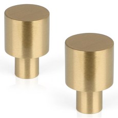 MONESPACE 家具把手 圓形黃銅 1孔, 2個