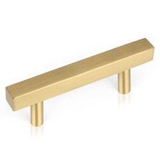 MONESPACE 方形桿家具把手 黃銅 64mm, 1個