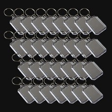 MaDaKkuMi 透明壓克力相框照片鑰匙圈 03 小型, 鑰匙圈(單一顏色), 30個