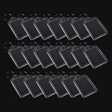 透明壓克力帶框照片鑰匙圈 08 大號, 鑰匙圈(單一顏色), 20個