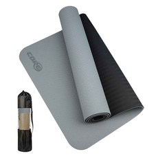 高級TPE瑜珈墊 + 束帶 + 收納袋, 灰色, 1套