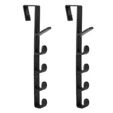 慎重商店 帽子門掛勾 門用掛架, 黑色, 2個