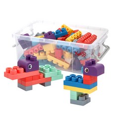 Kes.B Tenten 寶寶軟Q積木 100p 套組, 混合顏色