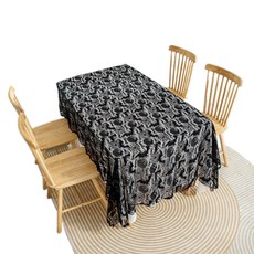 Maket Gamseong 黑色蕾絲萬聖節桌布 蝙蝠南瓜, 1個, 1入