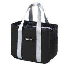 Jonnyfree 簡便保溫保冷便當袋, 1個, 黑色