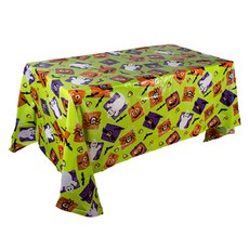Maket Gamseong 萬聖節南瓜骷髏桌布 綠色南瓜, 4個, 1入