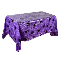 Maket Gamseong 萬聖節南瓜骷髏桌布 紫色蜘蛛, 4個, 1入