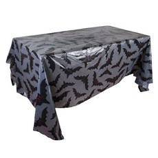Maket Gamseong 萬聖節南瓜骷髏桌布灰色蝙蝠, 4個, 1入