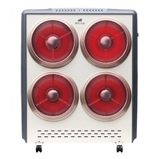 미래테크원 고효율 온풍 전기난로 4구 하이라이트 히터 대형, M2-M4400, 화이트