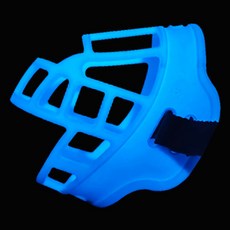 Lanboer 寵物夜光嘴套 4號, 1個, 藍色