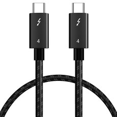 SPACE SHIELD Type-C to Type-C Stella 100W PD 8K 40Gbps 超高速充電數據傳輸線, 1個, 0.5m, 黑色