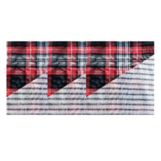 CASA VERDE 奧丁格紋雙層紗紗染棉廚房巾 S 45 x 45 cm, 紅黑格紋, 3個