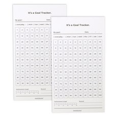 PAPERIAN 目標追蹤100天便條紙, 白色, 1入, 2個