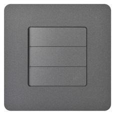 CHEIL ELECTRIC 正方形深灰色三路三開關, 1個