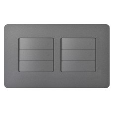 CHEIL ELECTRIC 正方形深灰色單切開關6開, 1個