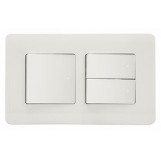 CHEIL ELECTRIC 正方形白色單切三開關 2聯用, 1個