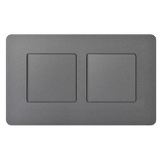 CHEIL ELECTRIC 正方形深灰色單切開關 2開 2聯用, 1個
