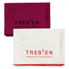 TREBIEN 超細纖維紅酒杯及廚房毛巾多功能清潔布 象牙白 + 酒紅色套組, 1套