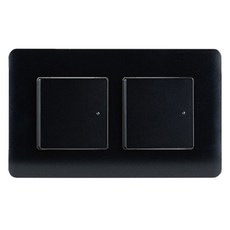 CHEIL ELECTRIC 方形黑色單切開關 2孔 2個用, 1個