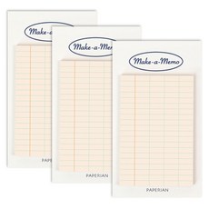페이퍼리안 플랜마커 메이크어메모 점착메모지, 그리드 베이지, 1개입, 3개