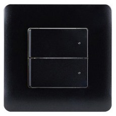 CHEIL ELECTRIC 正方形黑色單切2開關, 1個