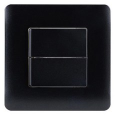 CHEIL ELECTRIC 正方形黑色3路2開關, 1個