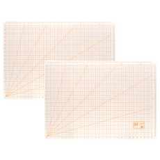 A4 반투명 커팅매트 2p, 주황