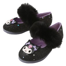 SHOOPENkids Shupen 女孩 Sanrio Shine 書寫毛皮平底鞋 HPKWFEFT2S