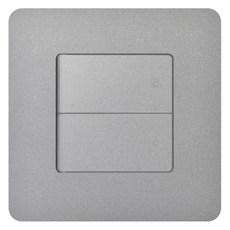 CHEIL ELECTRIC 正方形銀色單切開關 2開, 1個